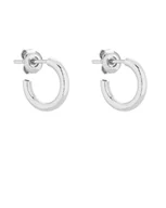 Kolczyki - Srebrne Półokrągłe Kolczyki S - miniaturka - grafika 1