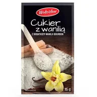 Dodatki do ciast w proszku - Cukier z Wanilią 4,3% z Dodatkiem Wanilii Burbon Wodzisław, 15g - miniaturka - grafika 1