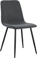 Krzesła - Krzesło do salonu i jadalni NOVA welurowe tapicerowane, ciemnoszare - miniaturka - grafika 1