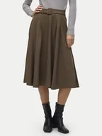 Spódnice - Vero Moda Spódnica trapezowa Tarisa 10318628 Brązowy Regular Fit - miniaturka - grafika 1