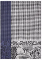 Ściereczki, gąbki, czyściki - Le Jacquard Fran ais Ręcznik kuchenny Fleurs  Croquer Niebieski - miniaturka - grafika 1