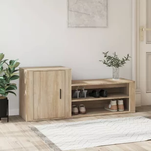 Szafka na buty, dąb sonoma, 130x35x54 cm - Szafki na buty - miniaturka - grafika 1