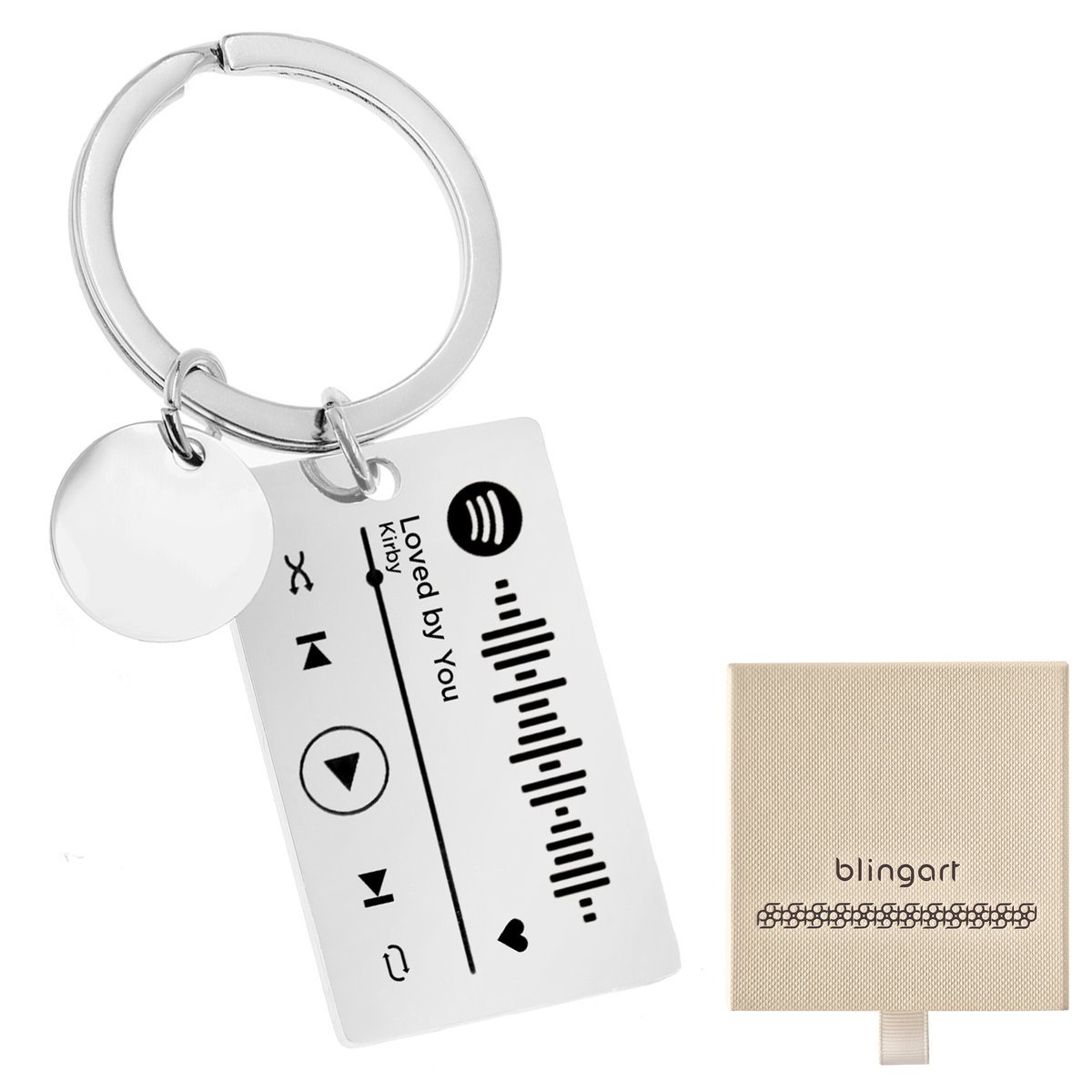 Brelok do kluczy Z GRAWEREM stal 316L