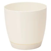 Donice - Doniczka TOSCANA 11 cm okrągła kremowy - miniaturka - grafika 1