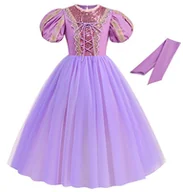 Stroje karnawałowe - Strój Przebranie Sukienka Roszpunka Zaplątani Na Bal Karnawał 134 140 Cm - miniaturka - grafika 1