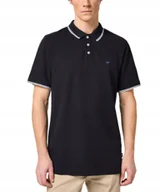 Koszulki męskie - Koszulka Wrangler POLO SHIRT 112350404 Black M - miniaturka - grafika 1