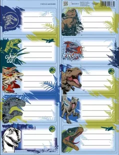 Naklejki na zeszyty Jurassic Park - Beniamin - Szkolne artykuły papiernicze - miniaturka - grafika 1