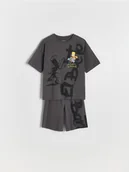 Skarpetki dla dzieci - Reserved - Dwuczęściowa piżama The Simpsons - ciemnoszary - miniaturka - grafika 1