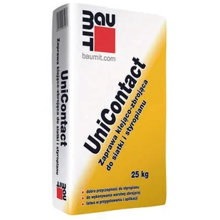 Zaprawa klejąco-zbrojąca do siatki i styropianu UniContact 25 kg Baumit - Zaprawy budowlane - miniaturka - grafika 1
