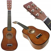 Instrumenty muzyczne dla dzieci - GITARA DREWNIANA AKUSTYCZNA 6 STRUNOWA DLA DZIECI IDEALNA DO NAUKI 60 CM - miniaturka - grafika 1