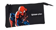 Etui na dokumenty i karty - Safta SPIDERMAN Hero potrójne etui dla dzieci, etui dla dzieci, idealne dla dzieci w wieku 5-14 lat, wygodne i wszechstronne, jakość i wytrzymałość, 22x3x12 cm, kolor czarny, czarny, Estándar, zwykły - miniaturka - grafika 1