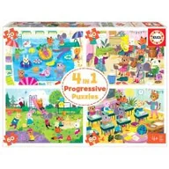 Puzzle - G3 Puzzle 20+40+60+80 Dzień w szkole - miniaturka - grafika 1