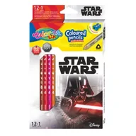 Kredki, ołówki, pastele i pisaki - Patio Kredki ołówkowe trójkątne Colorino Kids + temperówka Star Wars 13 szt. - miniaturka - grafika 1
