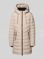 Płaszcze damskie - Płaszcz pikowany z kieszeniami zapinanymi na zamek błyskawiczny - miniaturka - grafika 1