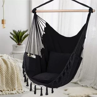 ISwing Bujak wiszący Boho, antracyt, 100 x 130 x 120 cm - Fotele ogrodowe wiszące - miniaturka - grafika 1