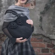 Torebki damskie - Torebka worek kwiatami - miniaturka - grafika 1