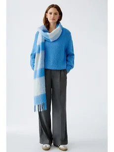 Oui Szal w kolorze niebiesko-białym - Apaszki i szaliki damskie - miniaturka - grafika 1