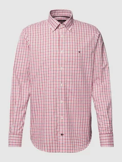 Koszule męskie - Koszula biznesowa o kroju regular fit ze wzorem w kratkę vichy i wyhaftowanym logo - grafika 1