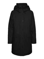 Kurtki damskie - VERO MODA Płaszcz damski przeciwdeszczowy, czarny, M - miniaturka - grafika 1