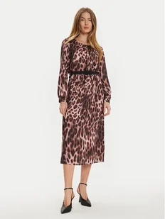 Rinascimento Sukienka codzienna CFC0121279003 Brązowy Slim Fit - Sukienki - miniaturka - grafika 1