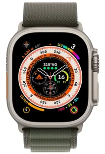 Apple Watch Ultra Cellular 49mm Tytanowy z opaską Alpine L w kolorze zielonym - Smartwatch - miniaturka - grafika 2