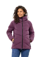 Kurtki damskie - Jack Wolfskin Kurtka puchowa "Marienplatz" w kolorze fioletowym - miniaturka - grafika 1