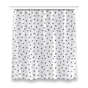 Zasłona z grafiką gotowa 150x160 cm Czarne kropki, Fabricsy - Zasłony - miniaturka - grafika 1