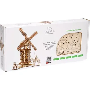 UGEARS 3D puzzle puzzle puzzle drewniane modelarstwo zestaw do zabawy wiatrak i wiatrak Aviator - DIY Puzzle zabawka edukacyjna - ekologiczne drewno zestaw do budowy modelu - dla dorosłych i dzieci - Modele do sklejania - miniaturka - grafika 1