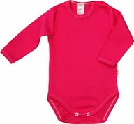 Body dla niemowląt - Body długi rękaw 100% Bawełna RÓŻ AMARANT r 56 KLEKLE - miniaturka - grafika 1