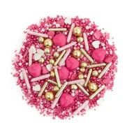 Dodatki do ciast w proszku - Posypka cukrowa LOVELY PINK Słodki Bufet 90 g - miniaturka - grafika 1