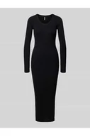 Sukienki - Sukienka z dzianiny o kroju podkreślającym sylwetkę z prążkowanej mieszanki wiskozy model MIRA - Pieces - miniaturka - grafika 1