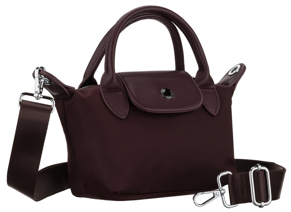 Modna torebka damska PETERSON mała do ręki lub na ramię listonoszka crossbody kieszonki na suwak burgundowa