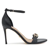 Sandały damskie - Sandały Guess FLTKAB LEA03 Czarny - miniaturka - grafika 1