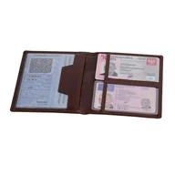 Etui na dokumenty i karty - Etui na dokumenty KEMER Classic Brązowe - czerwony - miniaturka - grafika 1