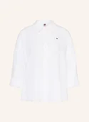 Koszule damskie - Tommy Hilfiger Koszula Z Lnu Z Rękawami 3/4 weiss - TOMMY HILFIGER - miniaturka - grafika 1