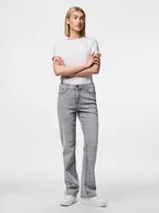 Spodnie damskie - Pieces Dżinsy - Regular fit - w kolorze szarym - miniaturka - grafika 1