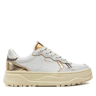 Sneakersy Pepe Jeans Kore Club W PLS00021 Biały - Sneakersy damskie - miniaturka - grafika 1