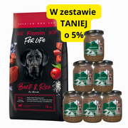 Sucha karma dla psów - FITMIN For Life Beef & Rice 12kg + Leopold Karma mięsna 6x500g - miniaturka - grafika 1