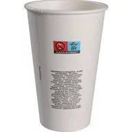 Naczynia i sztućce jednorazowe - Kubek papierowy na kawę 480ml biały 50szt $ - miniaturka - grafika 1