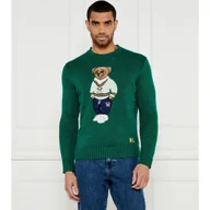 Swetry męskie - POLO RALPH LAUREN Lniany sweter Regular Fit - miniaturka - grafika 1