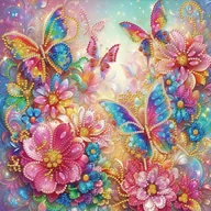 Zabawki kreatywne - Haft Diamentowy W Ogrodzie Motyli 30x30 cm - miniaturka - grafika 1