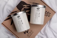 Świece - Zestaw 2 świec WHITE - zestaw prezentowy białe świece - zestaw świeca sojowa biała 280 ml - miniaturka - grafika 1