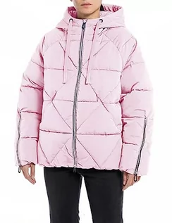 Kurtki damskie - Replay Damska kurtka zimowa oversize, 666 ALMOND PINK, XXS - grafika 1