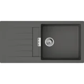 Zlewozmywaki - HANSGROHE S52 43358290 Kamienna szarość 50x100 Zlewozmywak jednokomorowy z ociekaczem  - miniaturka - grafika 1