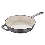 Patelnie - MasterPro Unique | 24.5 cm Cast Iron Frying Pan | White | Made with Recycled Materials | Ergonomic Handle | Kitchenware | Compatible with All Types of Hobs - miniaturka - grafika 1