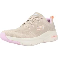 Buty trekkingowe damskie - Buty Kobieta Skechers Arch Fit szary - miniaturka - grafika 1