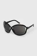 Okulary przeciwsłoneczne - Tom Ford okulary przeciwsłoneczne damskie kolor czarny FT1068_6801A - miniaturka - grafika 1