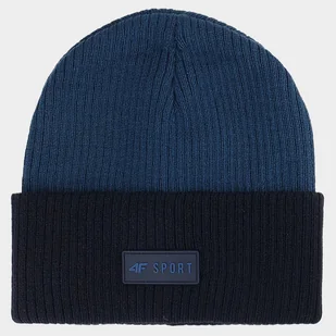 Czapka Dziecięca 4F Zimowa Beanie Granatowa 4FJWAW24ACAPM427 Granatowy - Czapki damskie - miniaturka - grafika 1