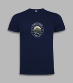 Koszulki męskie - KOSZULKA MĘSKA - KARKONOSZE SUDETY Granatowy XL - miniaturka - grafika 1