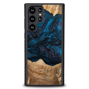 Etui z drewna i żywicy na Samsung Galaxy S22 Ultra Bewood Unique Neptun - granatowo-czarne - Etui i futerały do telefonów - miniaturka - grafika 1